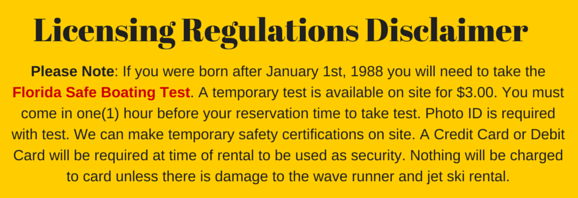 Licensing Regulations Disclaimer